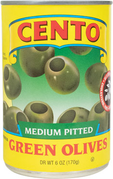 Cento Pitted Green Olives 6 OZ