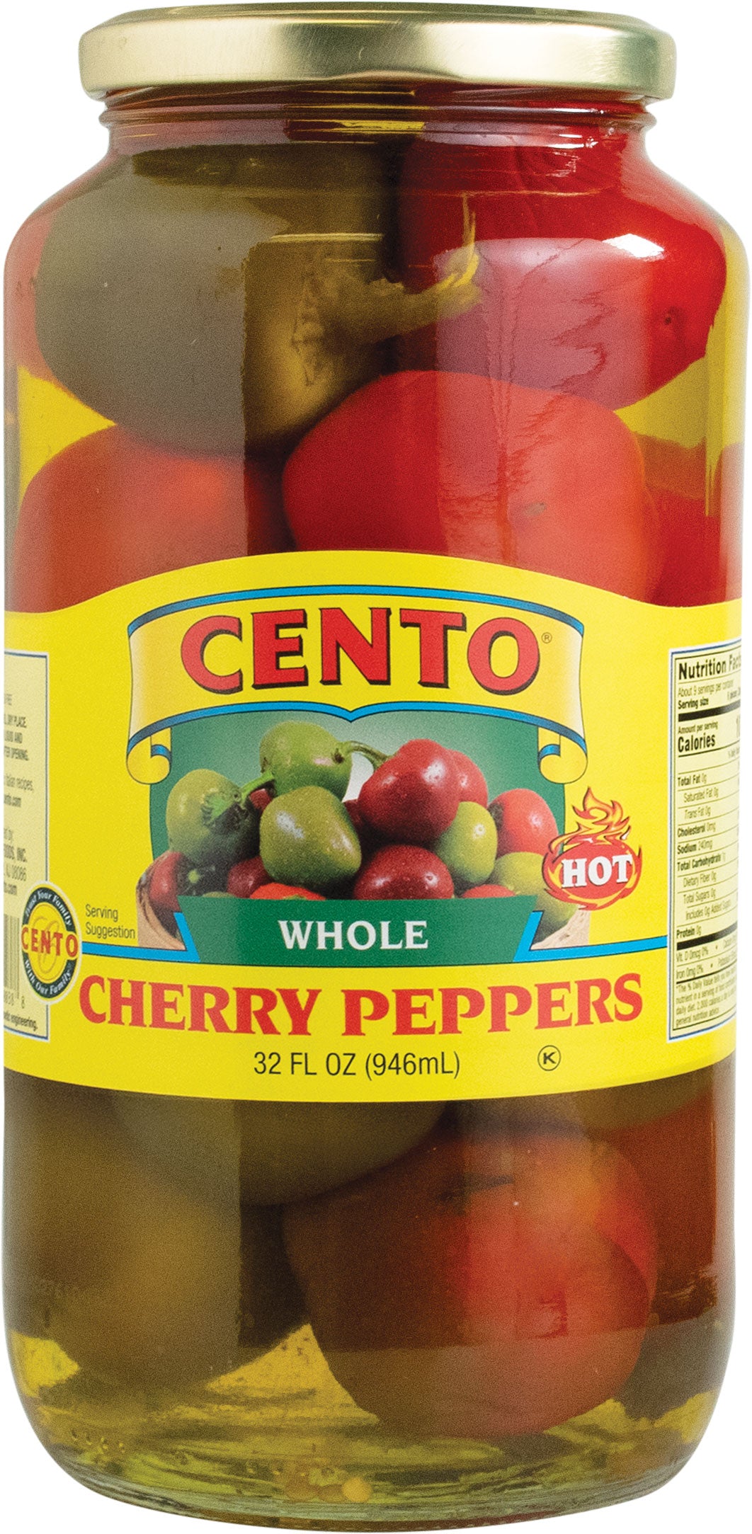 Cento Whole Cherry Peppers 32 FL OZ