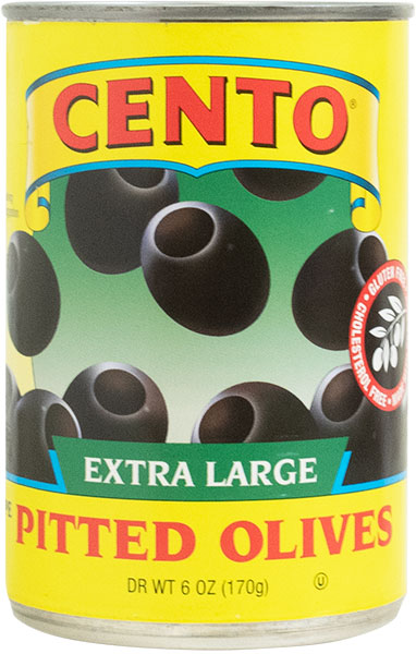 Cento Extra Large Pitted Black Olives  6 OZ