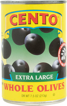 Cento Extra Large Whole Black Olives 7.5 OZ thumbnail
