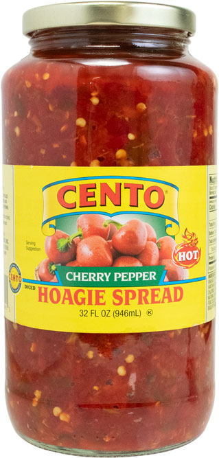 Cento Diced Hot Cherry Pepper Hoagie Spread 32 FL OZ