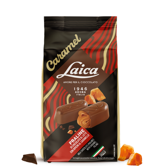 Laica Milk Chocolate Pralines with Real Caramel Filling 3.17 OZ