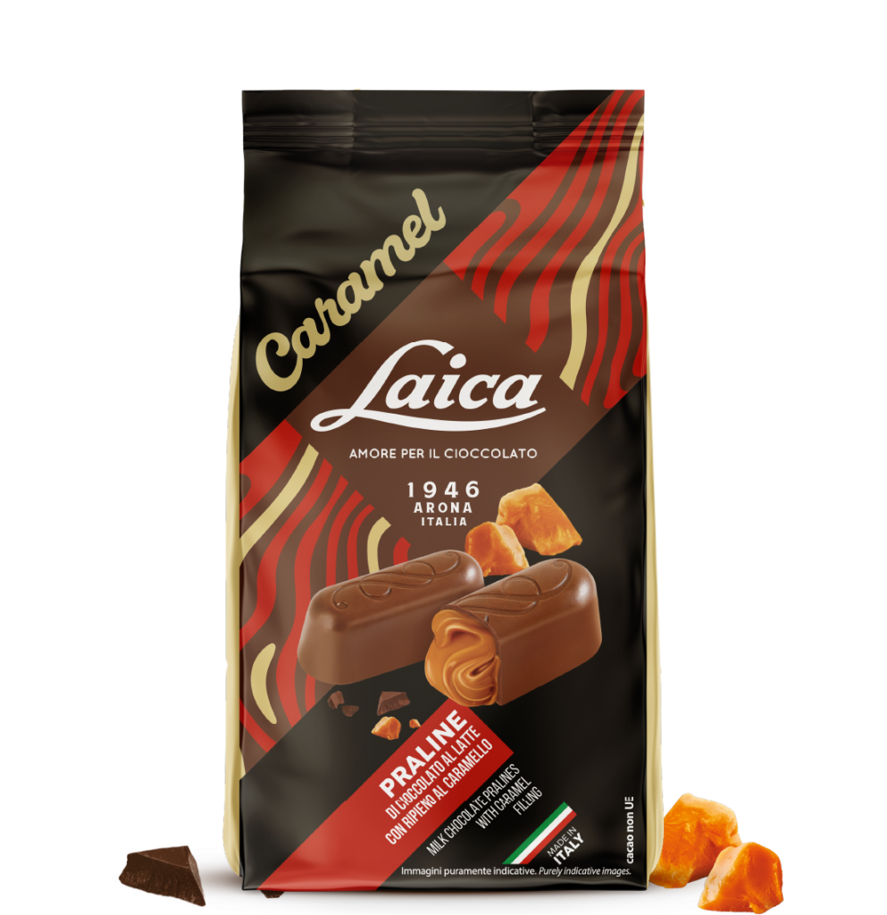 Laica Milk Chocolate Pralines with Real Caramel Filling 3.17 OZ