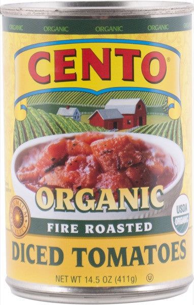 Cento Organic Fire Roasted Diced Tomatoes  14.5 OZ