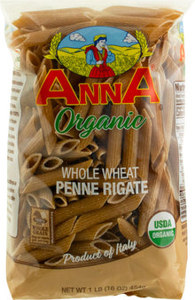 Anna Organic Whole Wheat Penne Rigate  1 LB thumbnail