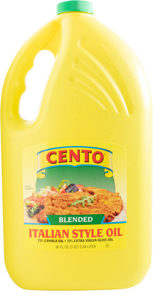 Cento Blended Italian Style Oil 75% Canola Oil 25% Extra Virgin Olive Oil 96 FL OZ