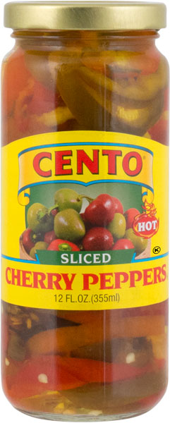 Cento Sliced Hot Cherry Peppers 12 FL OZ