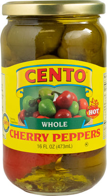 Cento Whole Hot Cherry Peppers 16 FL OZ thumbnail