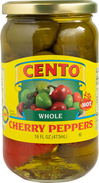 Cento Whole Hot Cherry Peppers 16 FL OZ