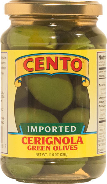 Cento Imported Green Cerignola Olives 11.6 OZ