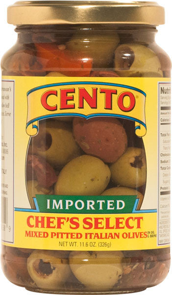 Cento Imported Chef's Select Pitted Olives 11.6 OZ
