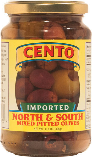 Cento Imported North & South Pitted Olives 11.6 OZ