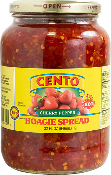 Cento Diced Hot Cherry Pepper Hoagie Spread 32 FL OZ