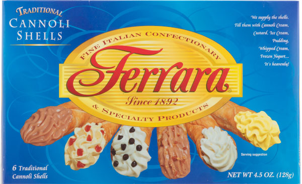 Ferrara Large Traditional Cannoli Shells 4.5 OZ (6 PK)